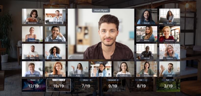 Couple online speed dating after-party interface